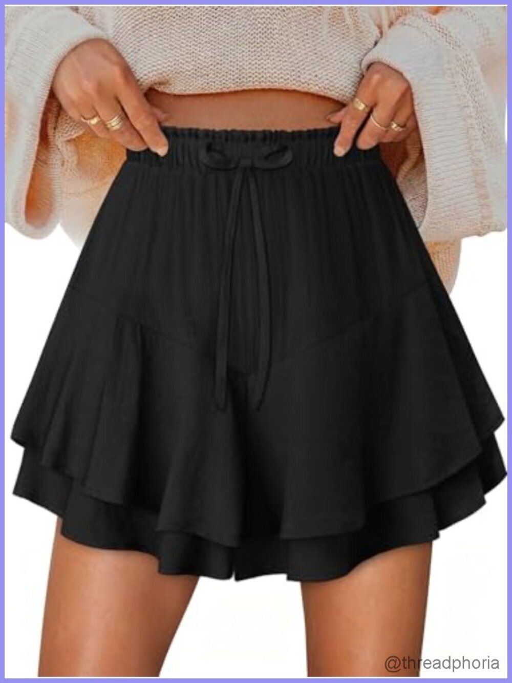 Flowy Ruffle Skort Tennis Skirt for Women High Waisted Athletic Shorts with